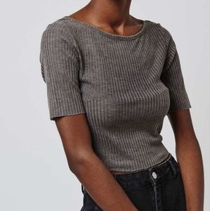Topshop Crop top in gray